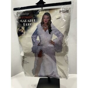 VTG Hollywood Adult Robe‎ Costume Cosplay Halloween Women's Size 14-16 White